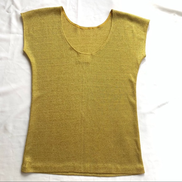 VTG Ana California Gold Knit Sleeveless Top - Picture 3 of 15